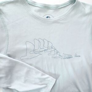 Oiselle‎ Running Shirt Large Long Sleeve Birds Fly Base Layer Performance Sports